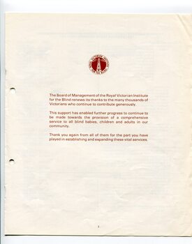 Acknowledgement of charitable donations throughout the year