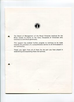 Acknowledgement of charitable donations throughout the year