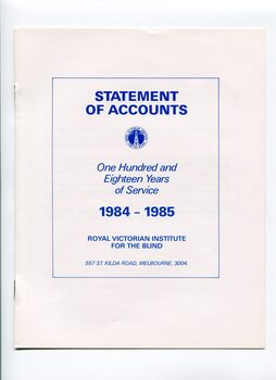 Front page of blue writing on white background