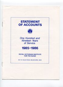 Front page of blue writing on white background