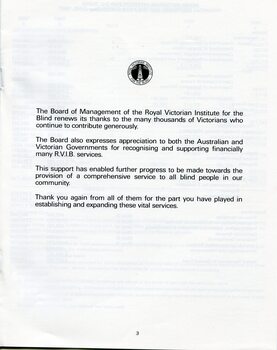 Acknowledgement of charitable donations throughout the year