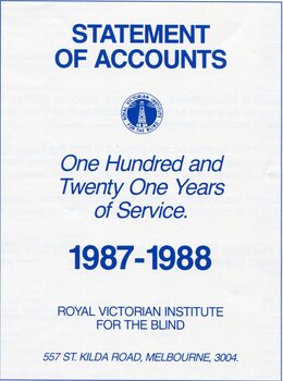 Front page of blue writing on white background