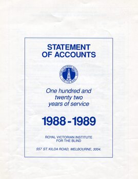 Front page of blue writing on white background