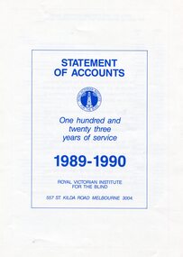 Front page of blue writing on white background