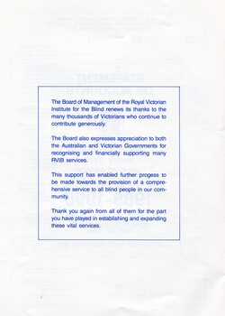 Acknowledgement of charitable donations throughout the year