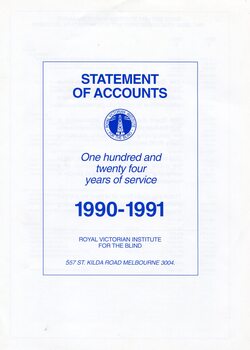 Front page of blue writing on white background