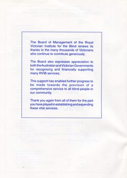 Acknowledgement of charitable donations throughout the year