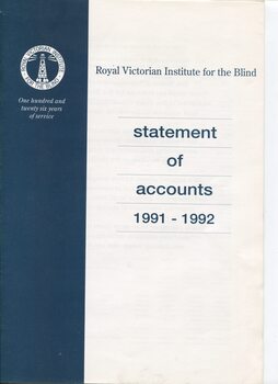 Front page of blue writing on white background
