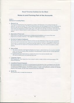 Notes to and forming part of the Accounts