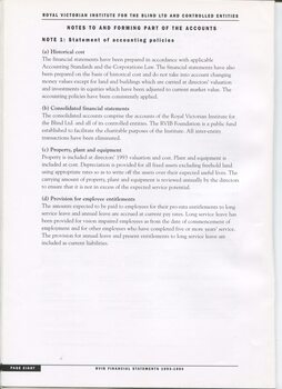 Notes to and forming part of the Accounts