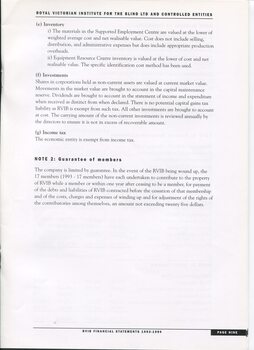 Notes to and forming part of the Accounts