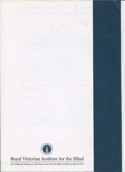 Blank white page with RVIB information at the base of the page