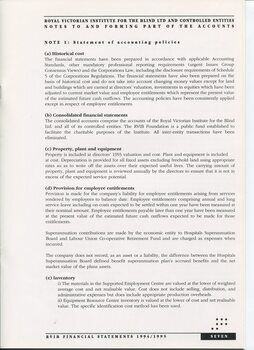 Notes to and forming part of the Accounts