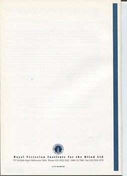 Blank white page with RVIB information at the base of the page