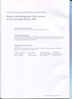 Notes to and forming part of the Accounts