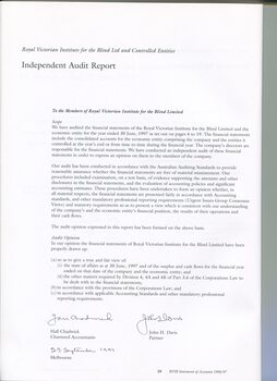 Auditors Report to the Contributors