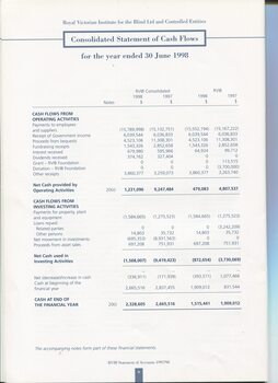 Consolidated Statement of Cash Flow as at the end of the financial year