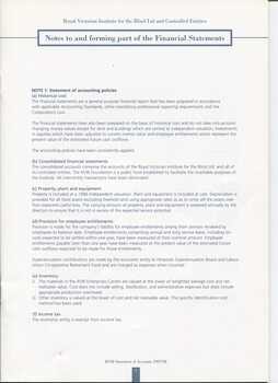 Notes to and forming part of the Accounts
