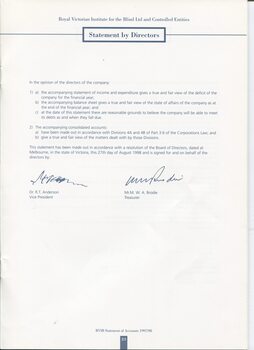 Signed Statement by the Director’s 
