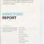 Director’s report including names of directors and significant changes