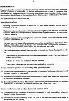 Director’s report including names of directors and review of operations