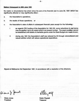 Director’s report including names of directors and review of operations