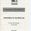 Front page of black writing on white background with AFB logo at top