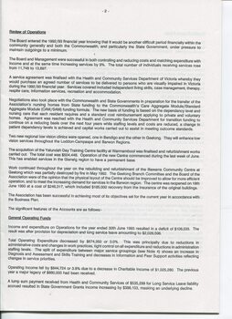 Director’s report including names of directors and review of operations
