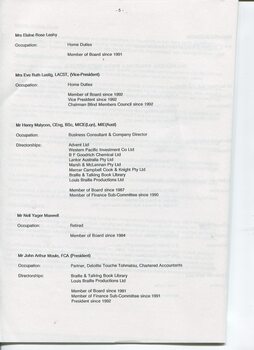 Director’s report including names of directors and review of operations