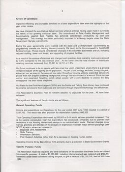 Director’s report including names of directors and review of operations