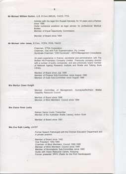 Director’s report including names of directors and review of operations
