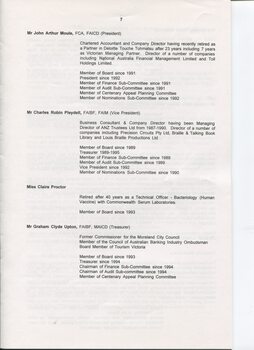 Director’s report including names of directors and review of operations