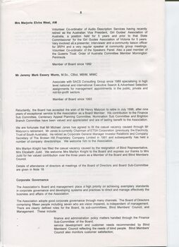 Director’s report including names of directors and review of operations