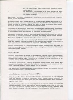 Director’s report including names of directors and review of operations