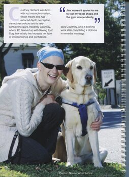 Courtney Harbeck and her Seeing Eye dog Jinx