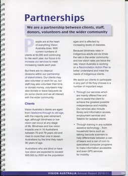 Description of partnerships with clients including selection of services provided