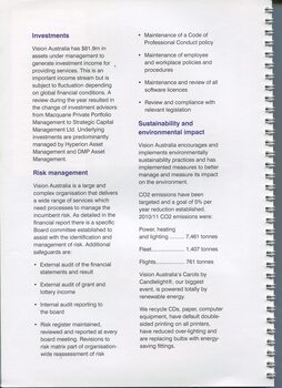Corporate stewardship overview including investments, risk management and environmental impact