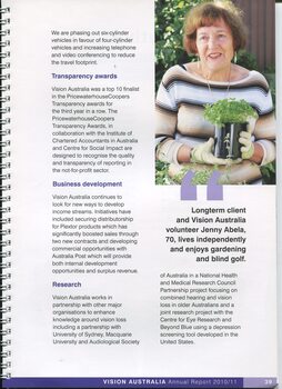 Corporate stewardship overview including transparency, business development and research.  Jenny Abela holding a pot plant.