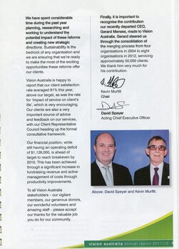 Photograph of Acting CEO David Speyer and Kevin Murfitt