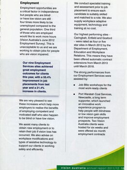 Employment services overview and outcomes achieved over the year