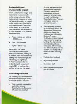 Overview of environmental sustainability and achievements in meeting government standards