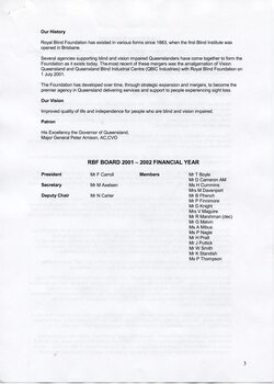Brief overview of merger history and listing of the Board as at 30th June 2002