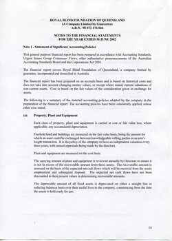 Notes to and forming part of the Financial Statements