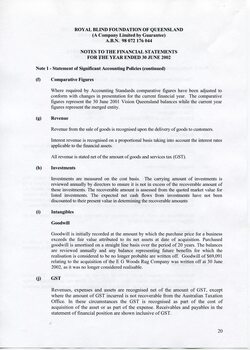 Notes to and forming part of the Financial Statements