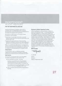 Independent Audit Report to members