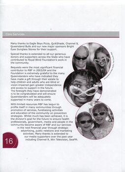 Overview and achievements of Marking & Fundraising and pictures of Peter Beattie, woman, man and two children