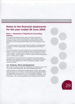 Notes to and forming part of the Financial Statements