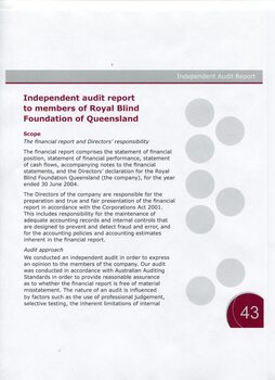Independent Audit Report to members