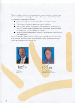 Combined overview report from the Chair and the CEO with portrait of Nick Carter and Alexander Gilliland