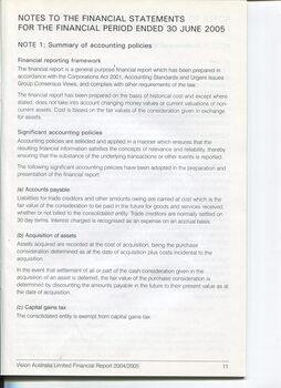Corporate information including Notes to the Financial Statements